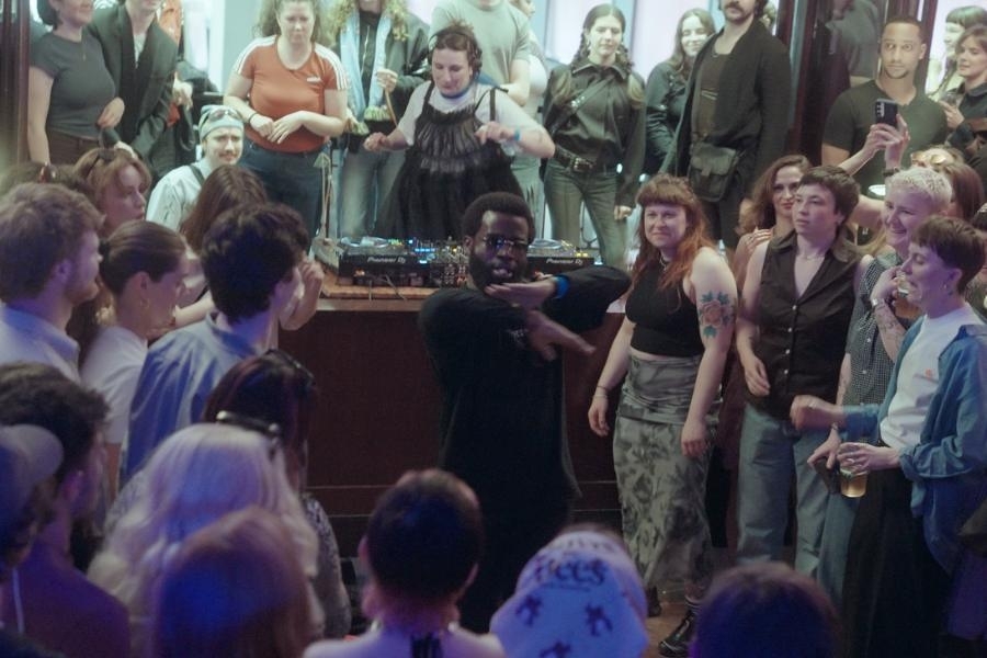 Intimate performances invited audiences to gather around the action during DDF Lates at Bewley's.